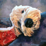 painting-of-cute-white-dog