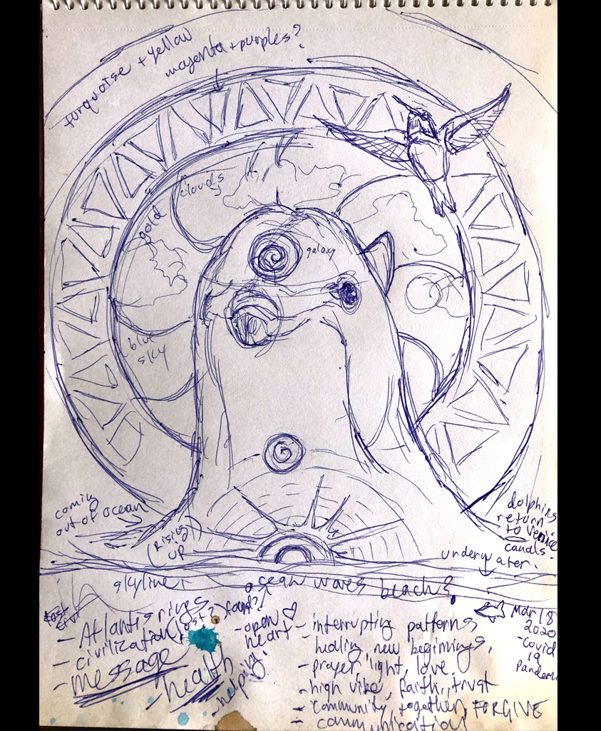 drawing-of-dolphin-and-hummingbird-with-mandala-ocean